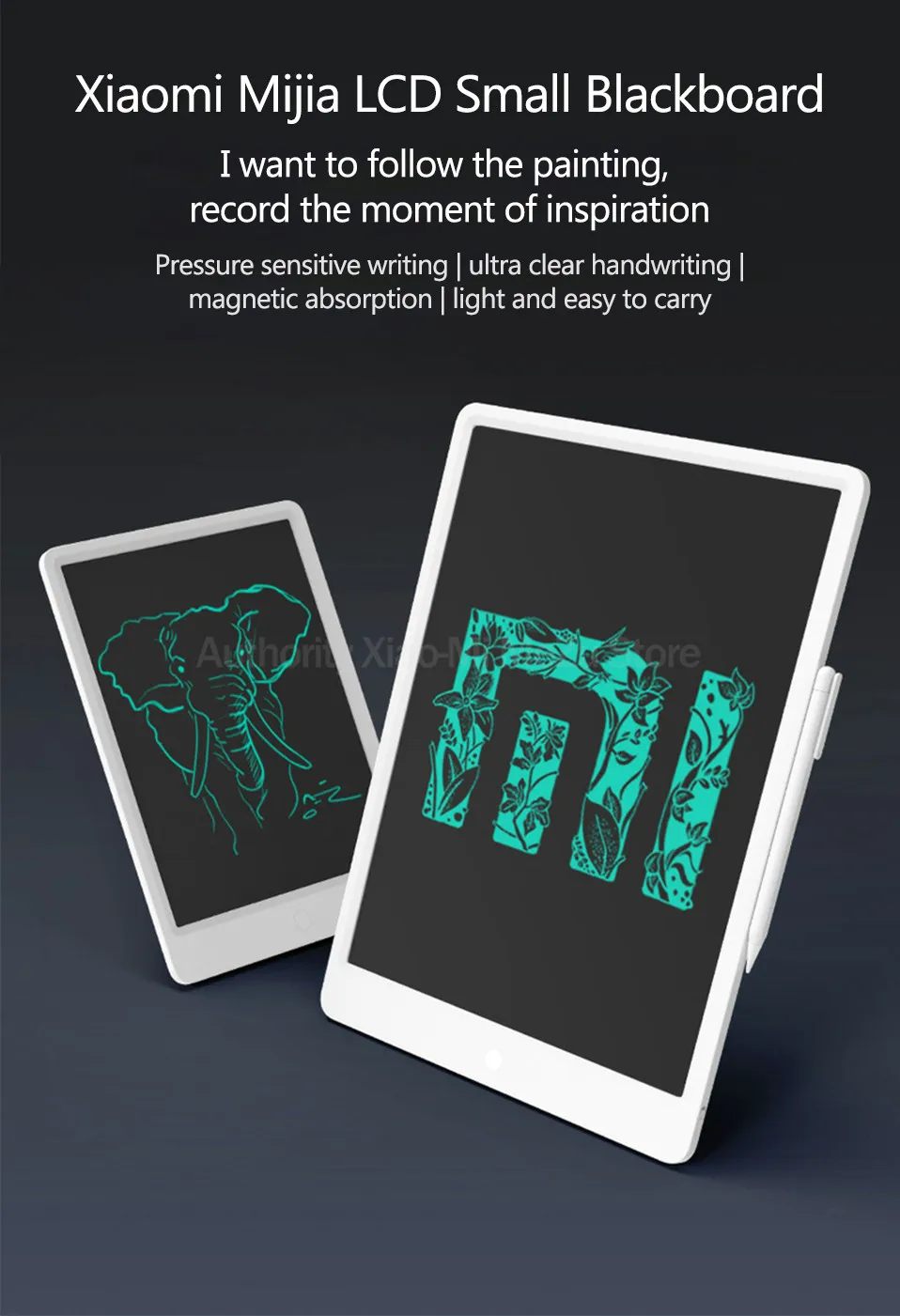 In Stock Xiaomi Mijia LCD Writing Tablet with Pen Digital Drawing Electronic Handwriting Pad Message Graphics Board