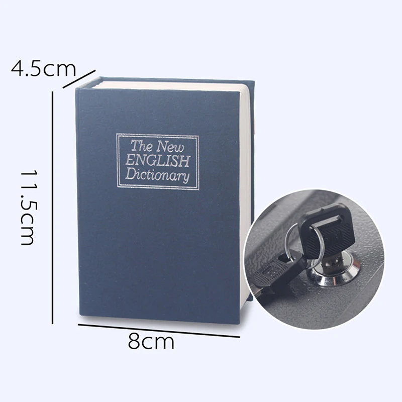 NEW Dictionary Shape Safe Box Book Money Hidden Security Lock Cash Coin Storage Box Key Locker