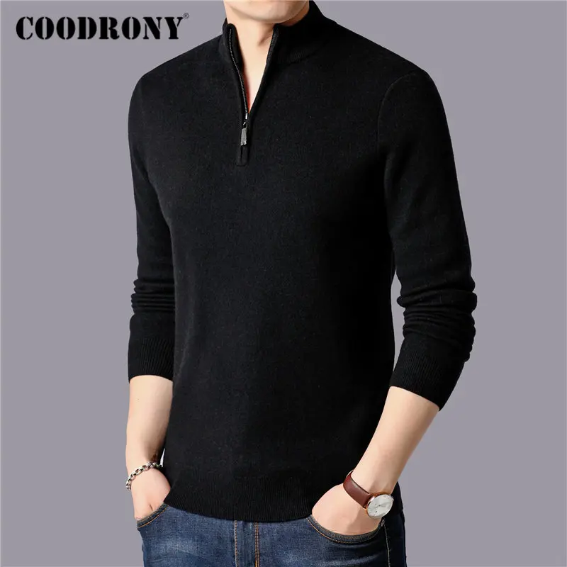 COODRONY Brand Sweater Men 100% Merino Wool Pullover Men Thick Warm Winter Zipper Turtleneck Sweaters Cashmere Pull Homme 93029 COODRONY Brand Sweater Men 100% Merino Wool Pullover Men Thick Warm Winter Zipper Turtleneck Sweaters Cashmere Pull Homme 93029