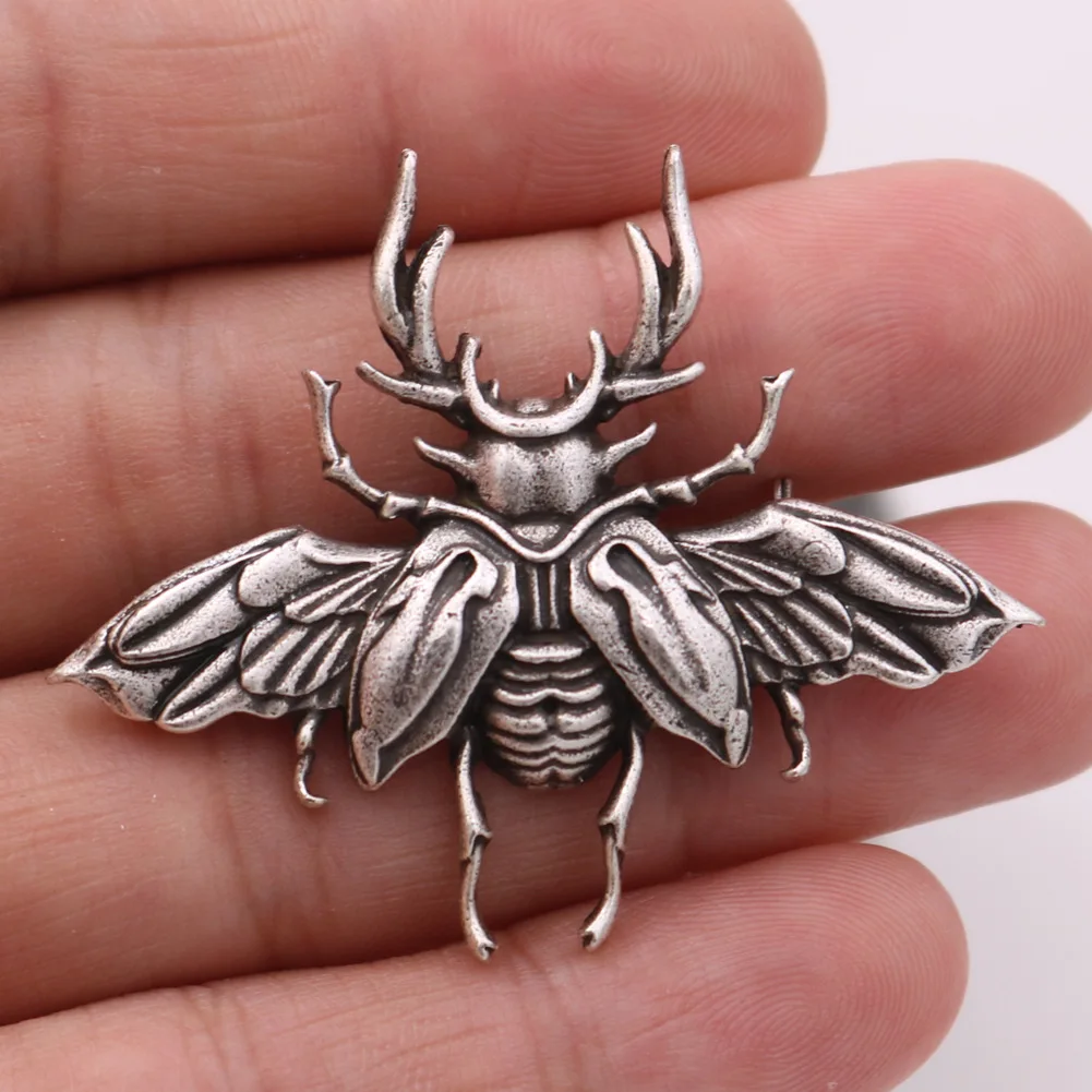 Gothic Insect Scarab Beetle Brooches For Women Witchcraft Supplies Goth Accessories Witchy Decor Brooch Pin | Украшения и