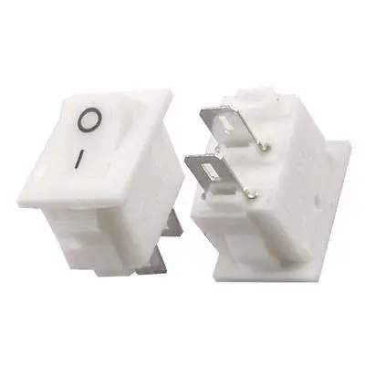 

10pcs AC 250V 3A 2 Pin SPST On/Off 2 Position Snap in Boat Rocker Switch 13x8mm