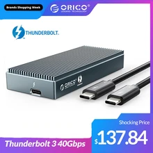 ORICO Thunderbolt 3 40Gbps NVME M.2 SSD Gehäuse 2TB Aluminium USB C mit 40Gbps Donner Bolt Thunderbolt 3 für Mac buch