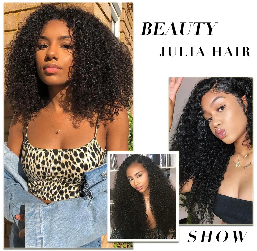 Malaysian Kinky Curly Human Hair Bundles 8-26 Inches Ali Julia Human Hair Weave Extensions 134 Pcs Curly Hair Bundles Deals (2)