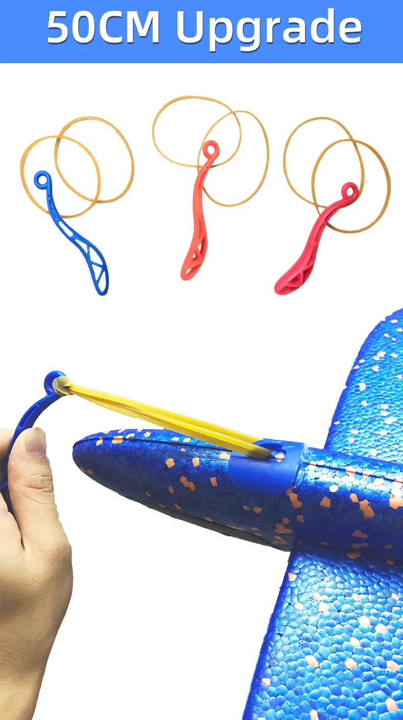 50CM Big Foam Plane Glider Hand Throw Airplane Light Inertial EPP Bubble Planes Outdoor Launch Kids Toys for Children Boys Gift