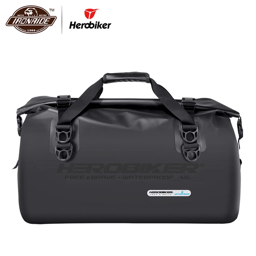 HEROBIKER 45L мотоциклетная сумка, водонепроницаемый мотоциклетный рюкзак, сумка для шлема, мотоциклетная сумка для хвоста, багажные сумки для мо... HEROBIKER 45L мотоциклетная сумка, водонепроницаемый мотоциклетный рюкзак, сумка для шлема, мотоциклетная сумка для хвоста, багажные сумки для мо...