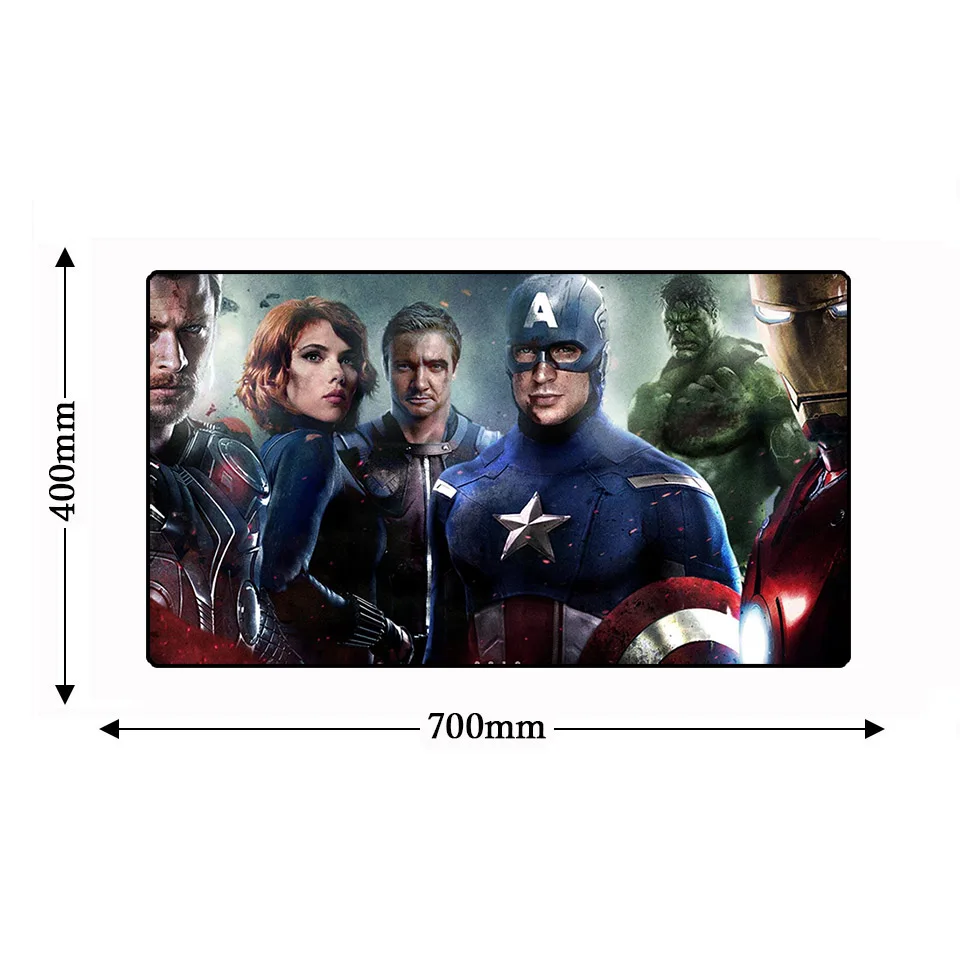 700*400mm XL Natural Rubber Non-slip Movie Avengerse Computer Mouse Pad Large Gaming Infinity War Keyboard Mousepad Mat Iron Man - Цвет: 11
