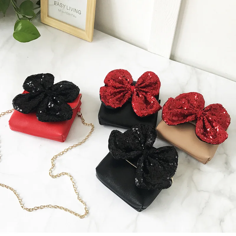 

Korean-style Fashion Children 2018 Shoulder Bag Cute Bow Shoulder Bag Mini Cartoon Baby Change Decoration
