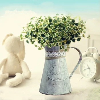 

Retro Iron Vases Vintage Pitcher Vases Metal Rustic Farmhouse Decorative Garden Flower Holder FAS6