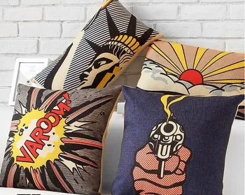 

The Sunshine Explosion VAROOM Gunfire Statue Of Liberty POP ART Pillow Decorative Pillows Euro Arts Popular Painting Gift