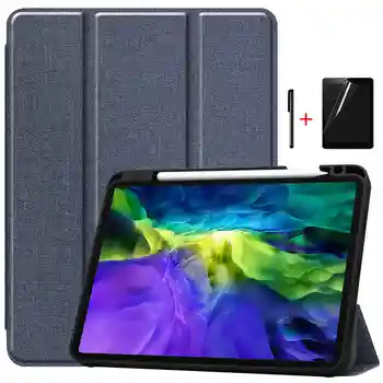 

iBuyiWin Smart Silicone Cover for iPad Pro 11 2020 2nd Gen 11 inch Tablet Funda Capa Auto Sleep Case With Pencil Holder+Film+Pen
