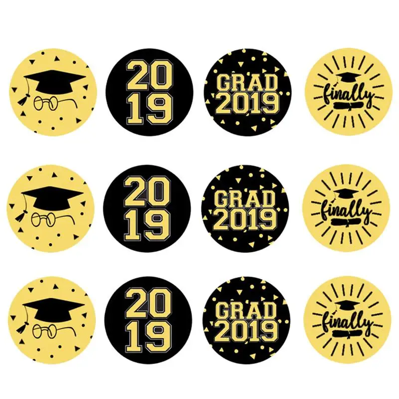

108pcs Beautiful Printing Funny Decor Graduation Candy Sticker Chocolate Sticker for Party School Graduates Gathering