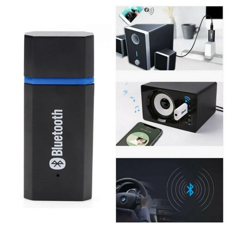 Горячая Новинка USB Bluetooth 5,0 приемник 3,5 мм порт беспроводной адаптер для ТВ ПК наушники Динамик черный USB Bluetooth адаптер