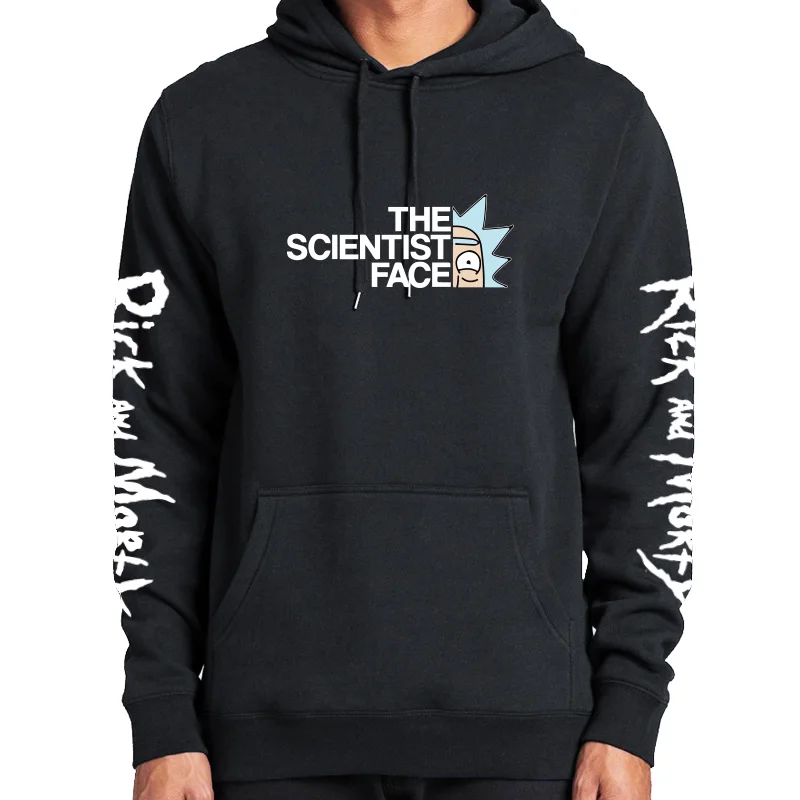 Meilleur Rick et Morty sweat à capuche la Science visage chaud épais Plus velours Anime TV Cool sweat à capuche Geek coton vêtements d hiver hommes