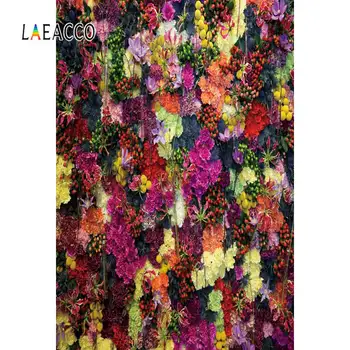 

Laeacco Spring Colorful Fresh Flowers Fruits Rural Manor Party Decor Photography Background Photostudio Photocall Photo Backdrop