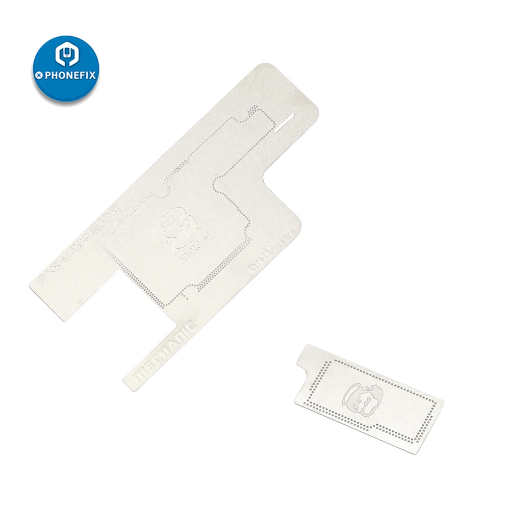 Механик IPX 3D стальной сетчатый паз сетка BGA Reball stencil для iPhone XS MAX слоистые сварочные реболлинга трафареты