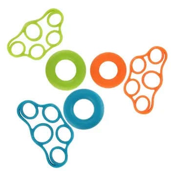 

6Pcs Finger Stretcher Set Silica Exerciser Grip Hand Training Extensor Forearm Strengtheners D5BA