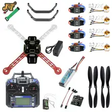 Jmt conjunto completo diy rc zangão quadrocopter kit 4-axle f330 multicopter quadro kk xcopter v2.9 controle de vôo flysky FS-i6 transmissor