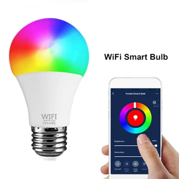 

Wifi E27 Led Color Changing Light Bulbs Rgb Lamp Support Alexa Google Home Smart Life Voice App Control AC220V