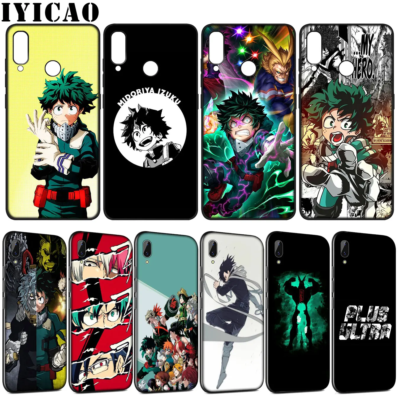 

IYICAO My Hero Academy Anime Soft Silicone Case for Huawei Y9 Y7 Y6 Prime 2019 Honor 20 10 9 9X 8C 8X 8 Lite 7C 7X 7A Pro