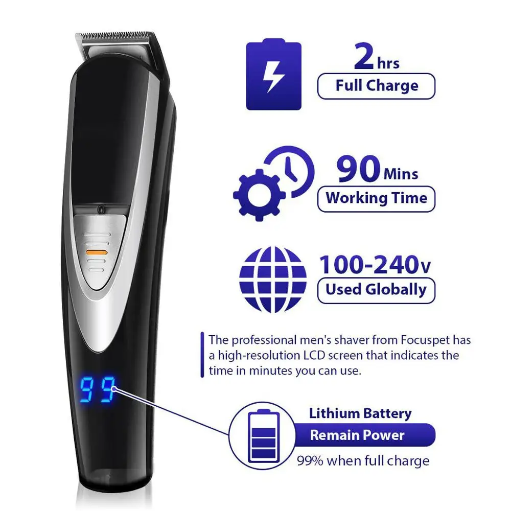  Waterproof 5 In 1 Electric Hair Clippers Rechargeable Hair Cutting Machine Hair Removal Trimmer Bea