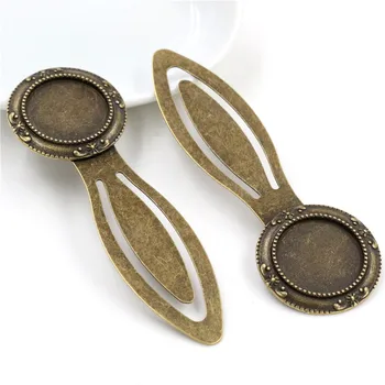 

New Fashion 2pcs 18mm Inner Size Antique Bronze Vintage Style Handmade Bookmark Cabochon Base Cameo Setting -R6-14