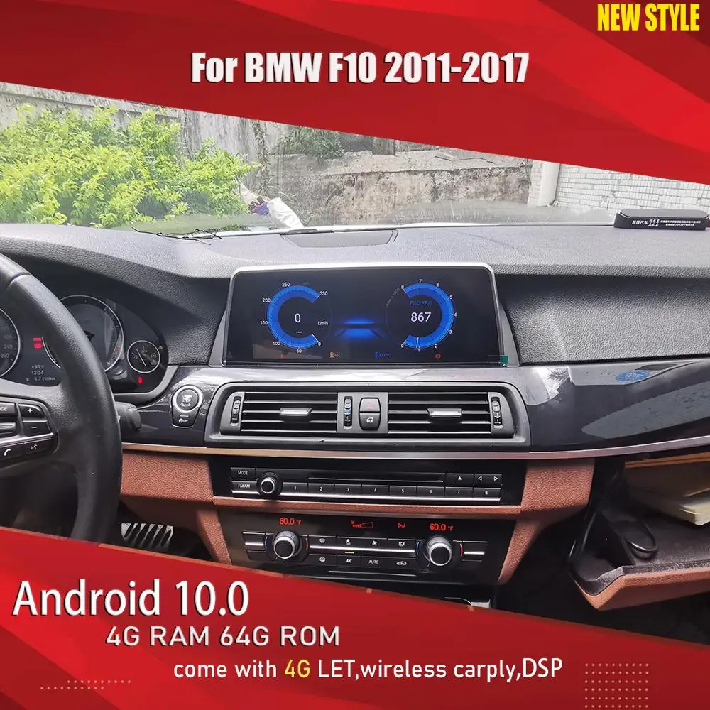 Aucar Android 10 автомобильный мультимедиа для BMW F10 5 серии GT 2010 2017 CIC CCC NBT 8 ядер