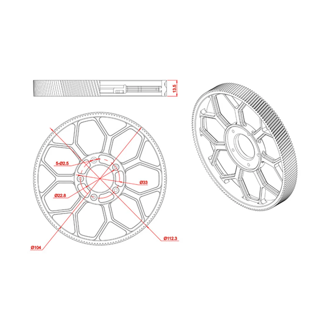 Tarot-RC 550/600 главный привод шестерни пластик 106T MK6023/153 T MK5509 для TAROT 550 600 Запчасти для радиоуправляемого вертолета - Цвет: MK6023 for 600