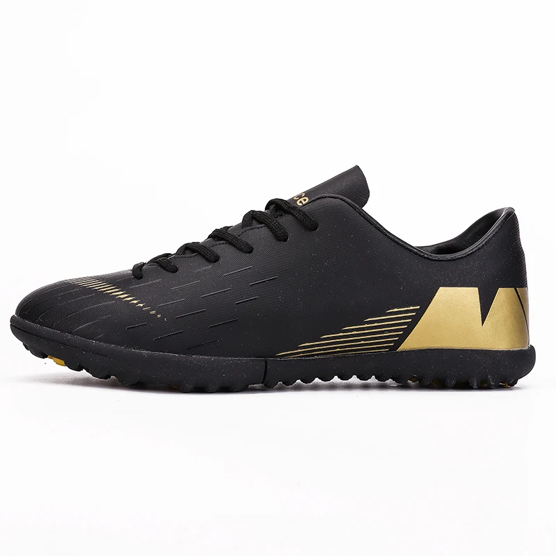 Black1809TF Футбольные бутсы для помещений, сверхтонкие дышащие, Chuteira Futebol, высокое качество, дешевые мужские футбольные бутсы, сверхтонкие оригинальные Бутсы для газона - Color: Black1809TF