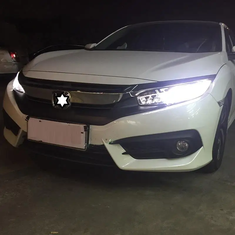 Luces Para авто Drl боковой сигнал поворота Cob дневные ходовые светодиодные фары Задние Автомобильные фары в сборе 16 17 18 19 для Honda Civic