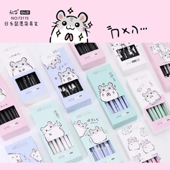 

4pcs Kawaii Gel Pens Corner pet black gel-inkpens for writing Cute stationery office school supplies 0.5mm