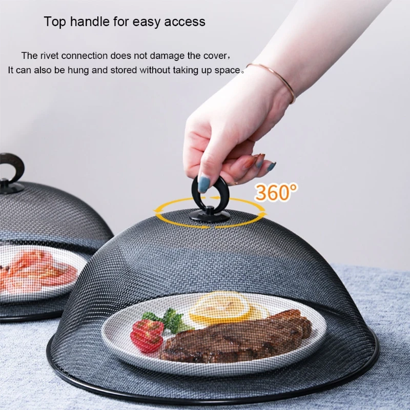 Food Cover 1Pc Food Dome Cover Plastic Cake Round Mesh Screen Picnic Round Shape Dustproof