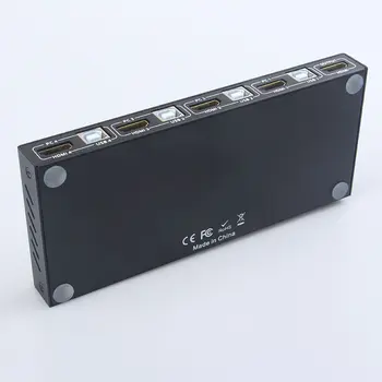 

Ultra HD 4K HDMI KVM Switcher 4 Ports Inputs and 1 Port Outputs HDMI2.0 Mouse Keyboard USB Sharer @M23