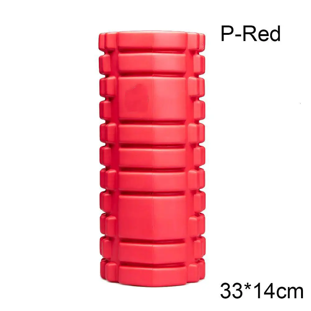 New Women Yoga Column Foam Yoga Pilates Fitness Foam Roller Sports Train Gym Massage Exercise Relax Foam Rolls Dropshipping - Цвет: Красный