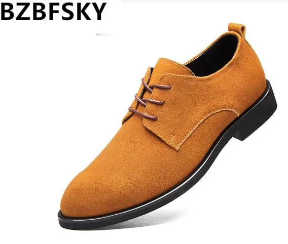 

BZBFSKYNew Genuine Leather Shoes Men Spring Autumn Casual Fashion Elegant Men Shoes Outdoor Party Oxfords Shoes Big Size38-47