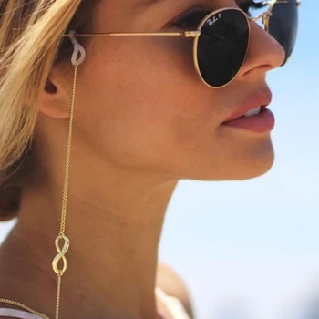 

Eyeglass Chain Glasses girl Fashion versatile chain eye chain Alloy digital 8 Chain Pendant Gift