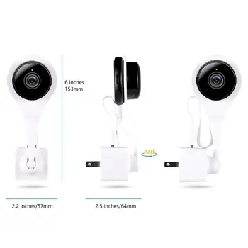 

US Plug AC Outlet Mount 360 Degree Swivel Wall Mount Bracket Holder for Nest Cam Indoor and Drop Cam Pro Camera Accessories