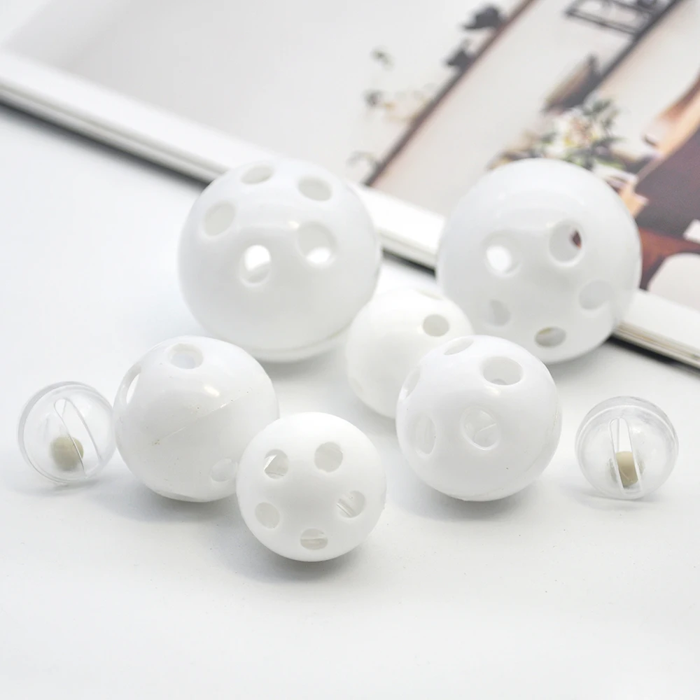 Bola de sonajero para juguetes, generador de ruido para morder, accesorios de felpa multiespecificaciones, 30 Uds./50 Uds./100 Uds.
