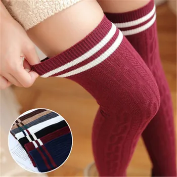 

Sexy Thigh Stockings High Over The Knee Socks New Fashion Women's Long Cotton Stockings For Girls Ladies Women medias de mujer