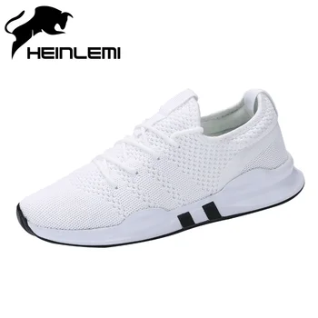 

HEINLEMI Spring Autumn Non-leather Mens Casual Shoes Lace-Up Breathable Jogging Shoes Men Sneakers Trainers Zapatillas Hombre