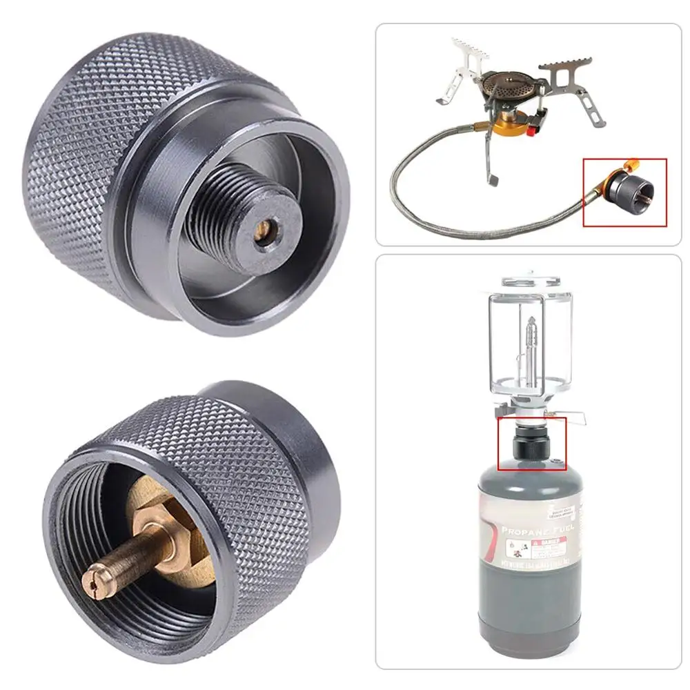 

1LB Camping Gas Stove Adapter Outdoor Camping Stove Convert Cylinder Canister Stove Adaptor Output Stove Accessories