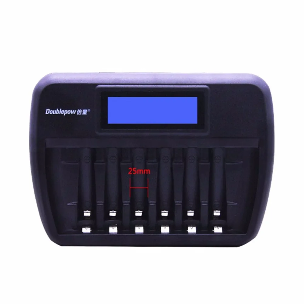 Koop Doublepow Multifunctionele Universele 6 Slots Lcd Aa Aaa Rechargebale Batterij Oplader Automatische Intelligente Snellader Hot Koop
