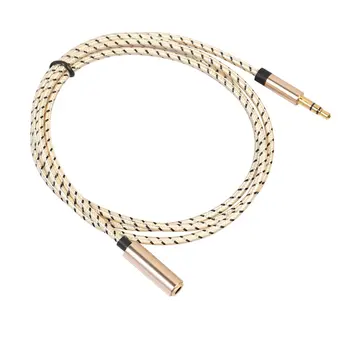 

Aluminum Alloy Shell Local Gold Cotton Net 3.5 Audio Cable 3.5mm Male To Female Audio Extension Cable