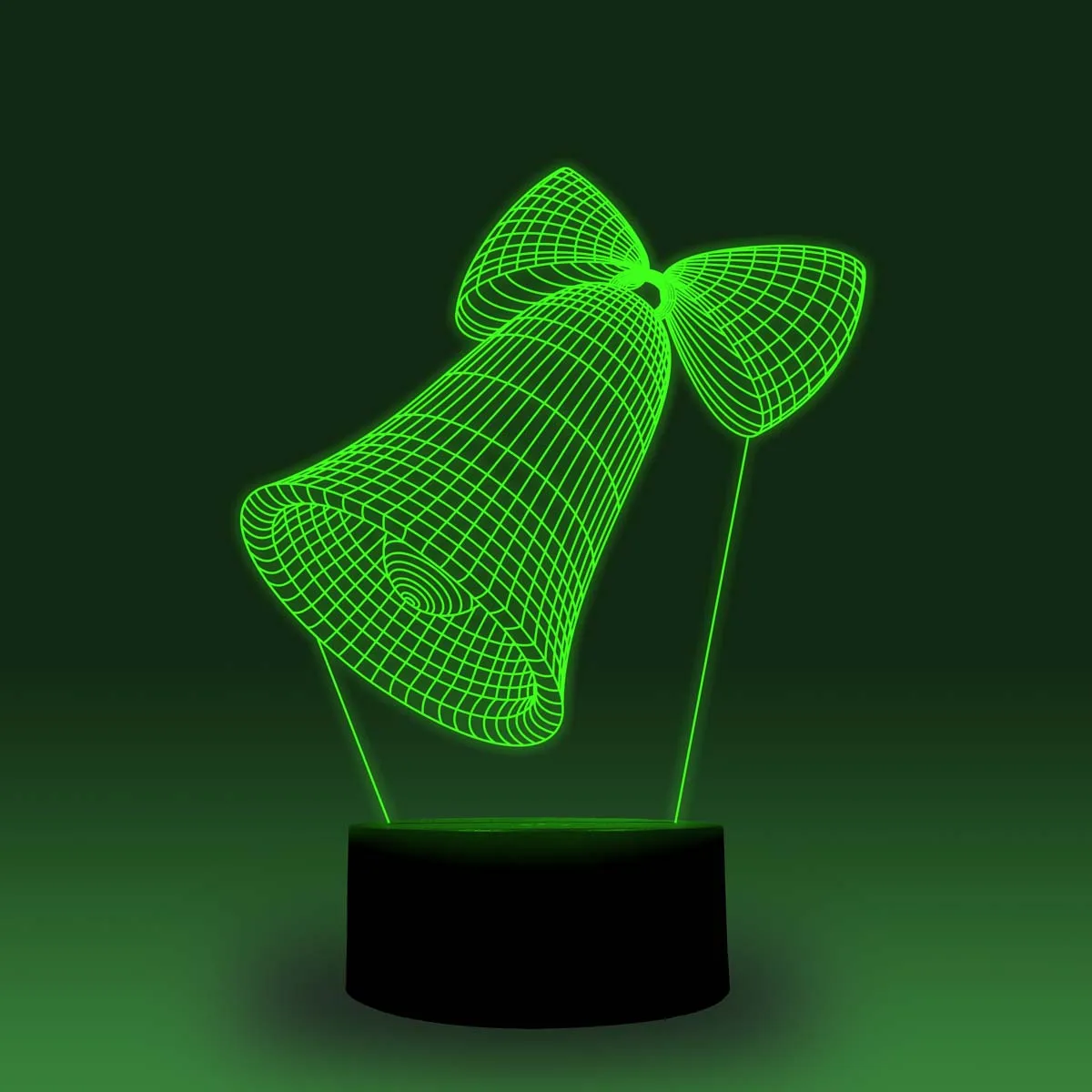 NiteApps 3D кольцо колокольчик ночник настольная лампа Иллюзия подарок на день рождения приложение/сенсорное управление