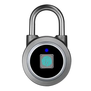 

Fingerprint padlock mobile application smart padlock biometric identification waterproof gym bicycle fence padlock