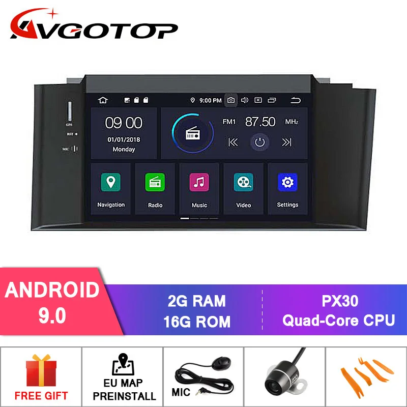 2GB 16GB RD5626 AVGOTOP Android 9,0 4 Гб+ 64 ГБ Автомобильный dvd-плеер для CITROEN C4L ips HD экран навигации - Цвет: 2GB 16GB RD5626