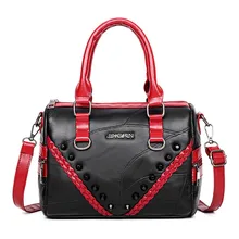 Подарок на День Благодарения, Женская винтажная сумка с заклепками, сумка через плечо из искусственной кожи, женские модные сумки через плечо, женские роскошные сумки