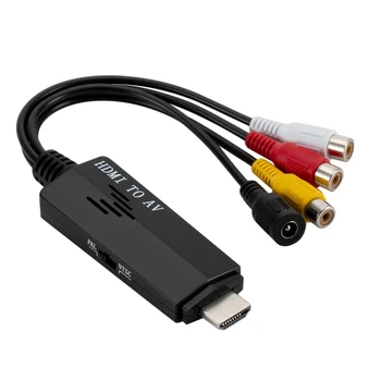 

HDMI to RCA Cable, HDMI to RCA Converter Adapter Cable, 1080P HDMI to AV 3RCA CVBs Composite Video Audio Supports for Chromecast
