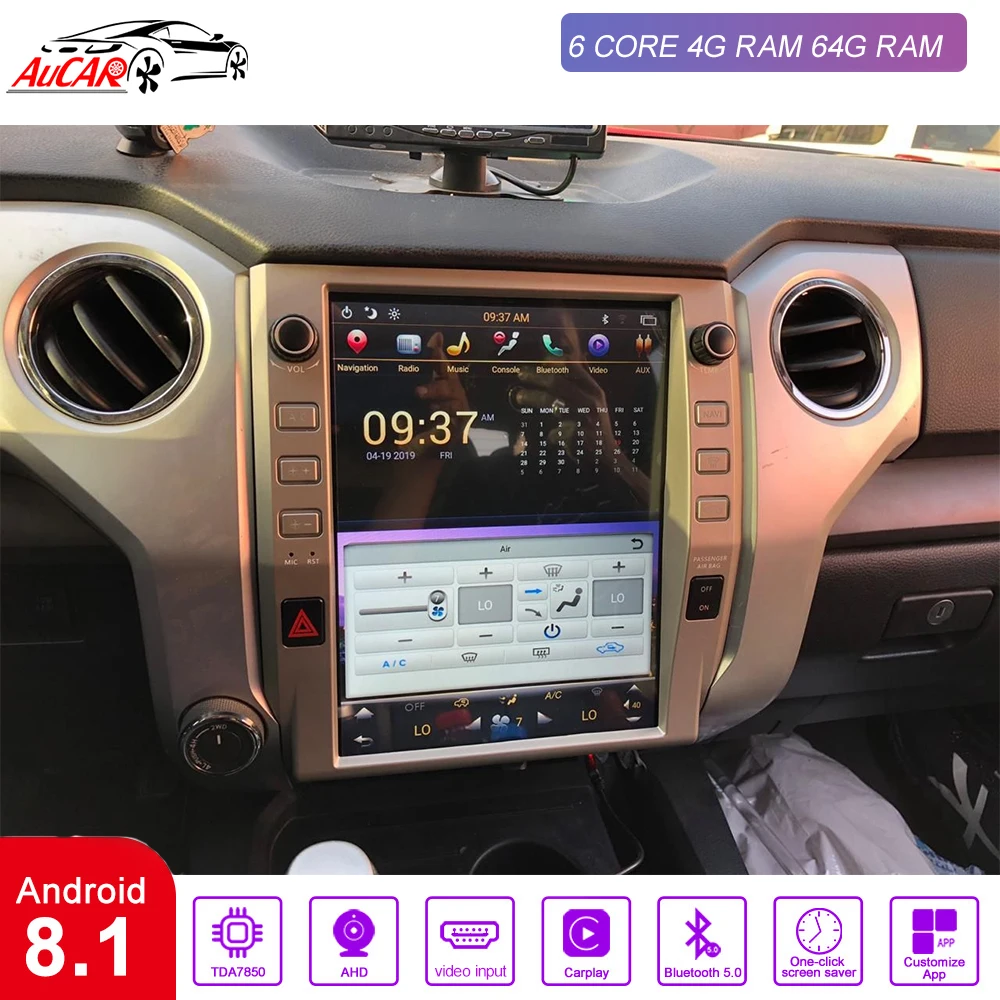 Tesla Style PX6 6 Core 12.1'' Android 9 multimedia Car radio GPS Navigation for Toyota Tundra 2014-2019 Stereo DVD player |