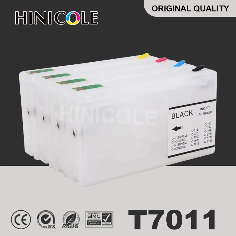 Hinicole чернильный картридж T7011 T7012 T7013 T7014 для Epson рабочей силы Pro WP-4000 4015DN 4095DN дозаправочные картриджи