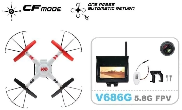 WLtoys V686G FPV RC Дроны с HD камерой Wltoys V686 Дрон Профессиональный RC Квадрокоптеры с камерой RC Летающая Камера вертолет